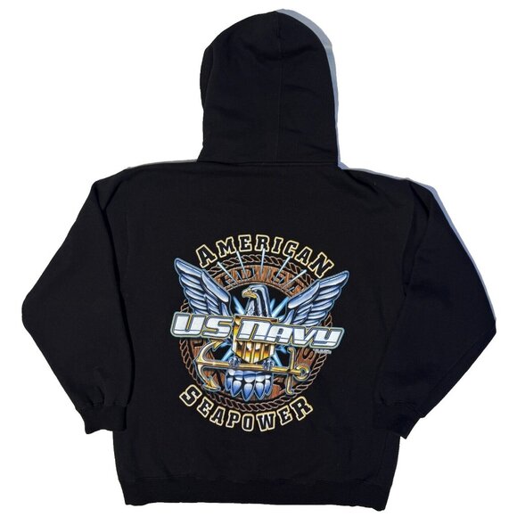 7.62 Design Military Apparel US Navy American Seapower Hoodie Sweatshirt - XL - Picture 1 of 6